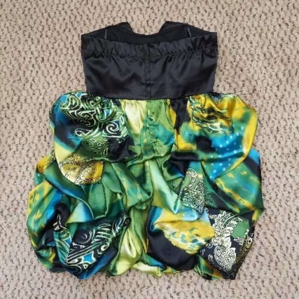 Speechless Mini Strapless Cocktail Dress 5 Womens Black Green Yellow Blue Ruffle - Picture 15 of 15